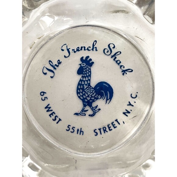 Vintage Glass Ashtray The French Shack 65 W 55th Street NY New York - Picture 4 of 4